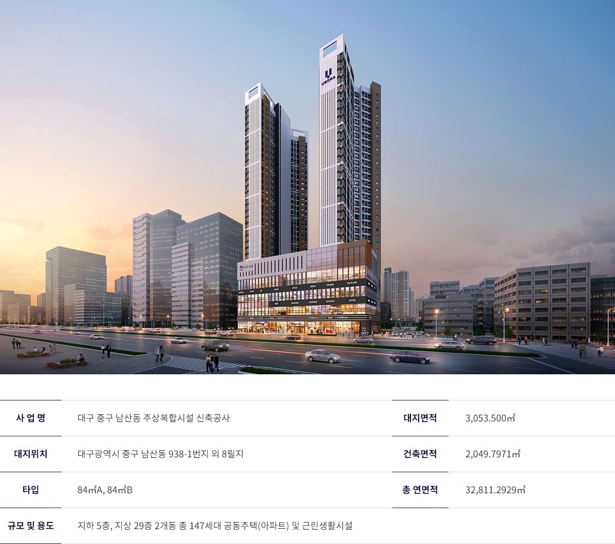 대구 도심 반월당역 초역세권, 147세대 프리미엄 소형 단지 분양