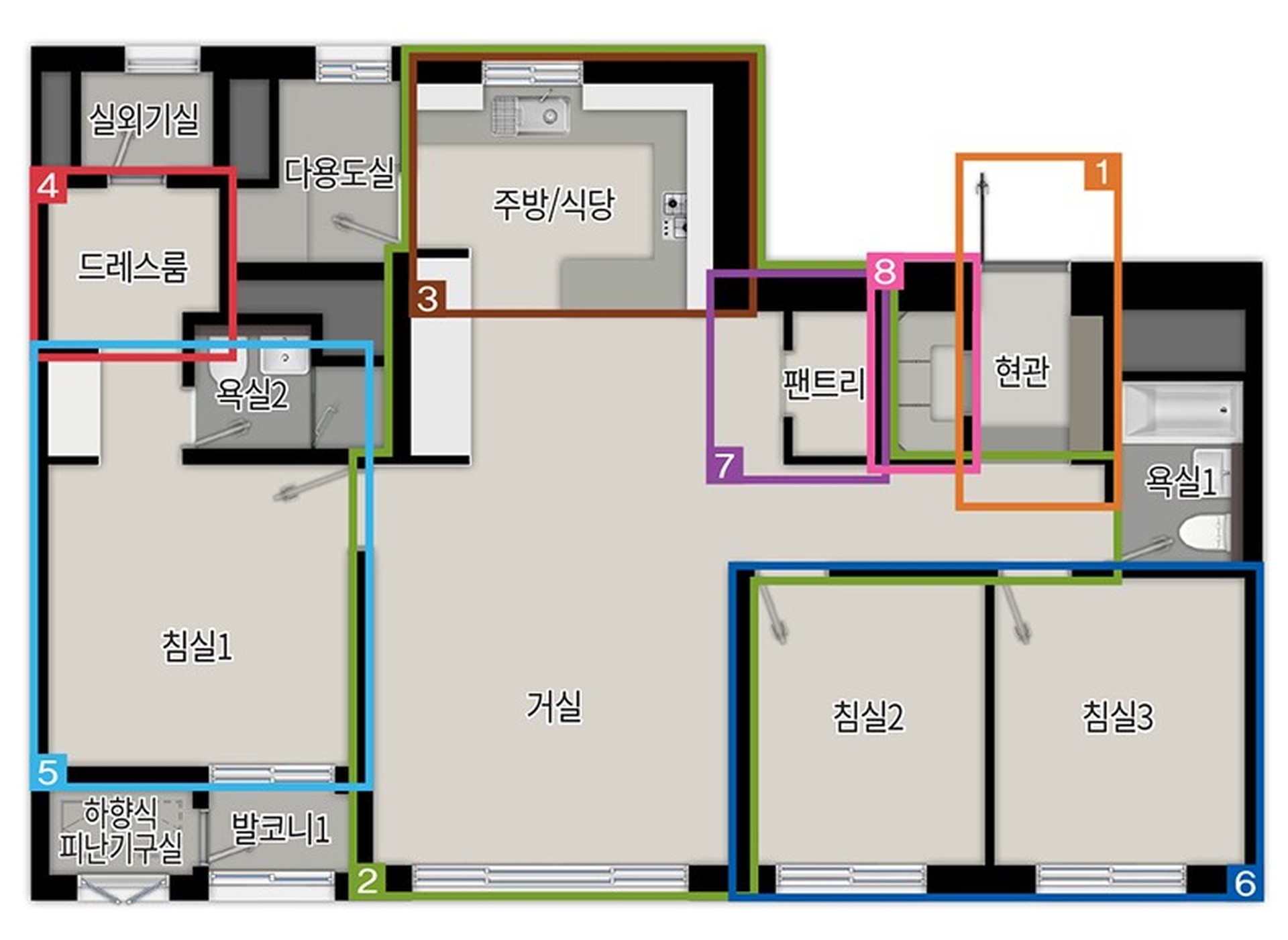 84A형 평면도
