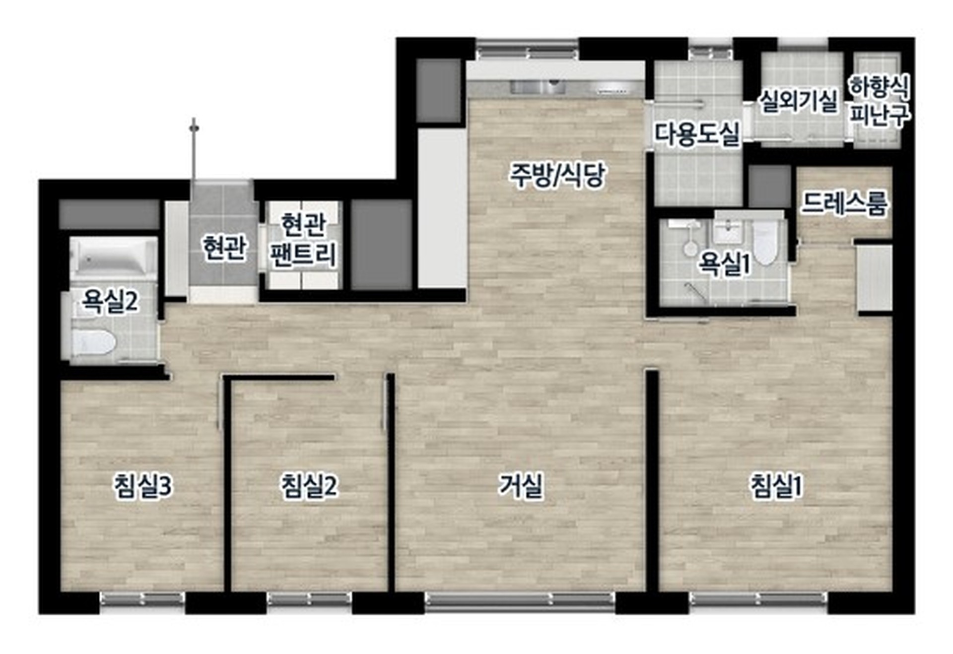 신천동 e편한세상 동대구역 센텀스퀘어 79A형 평면도