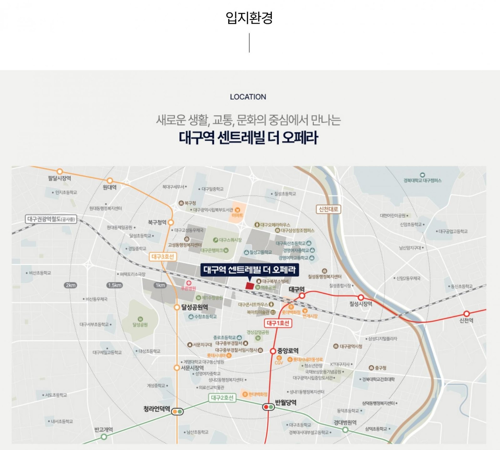 대구역 센트레빌 더 오페라 입지환경